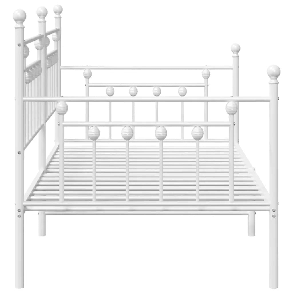 Struttura per letto di giorno Bianco 90 x 200 cm Acciaio 42002673