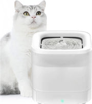 Dispensatore d'acqua per animali 1,85 Litri con luce LED intelligente, silenzioso e senza fili.