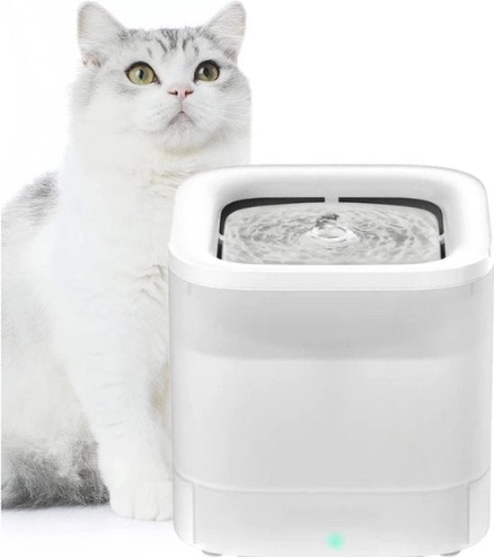 Dispensatore d'acqua per animali 1,85 Litri con luce LED intelligente, silenzioso e senza fili.