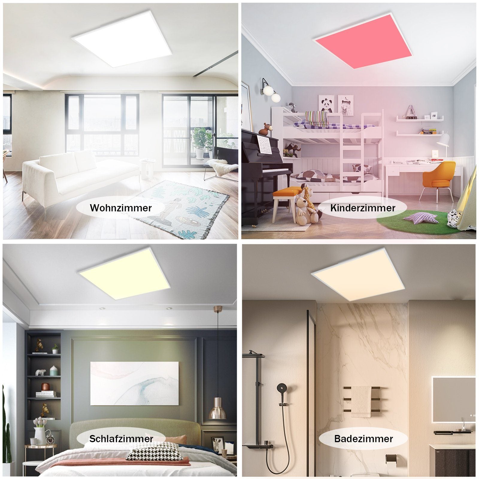 ZMH Lampada da soffitto plafoniera LED RGB cambio colore bianca dimmerabile 24W