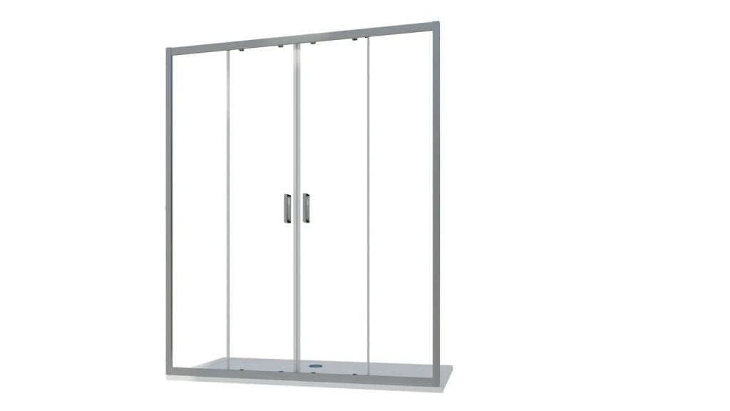 Porta doccia 170 cm due ante scorrevoli vetro 6mm trasparente | Sardinia