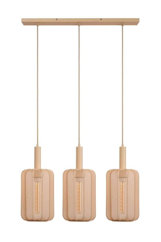 Lampada a sospensione Lucide Corina beige 3xE27 40W