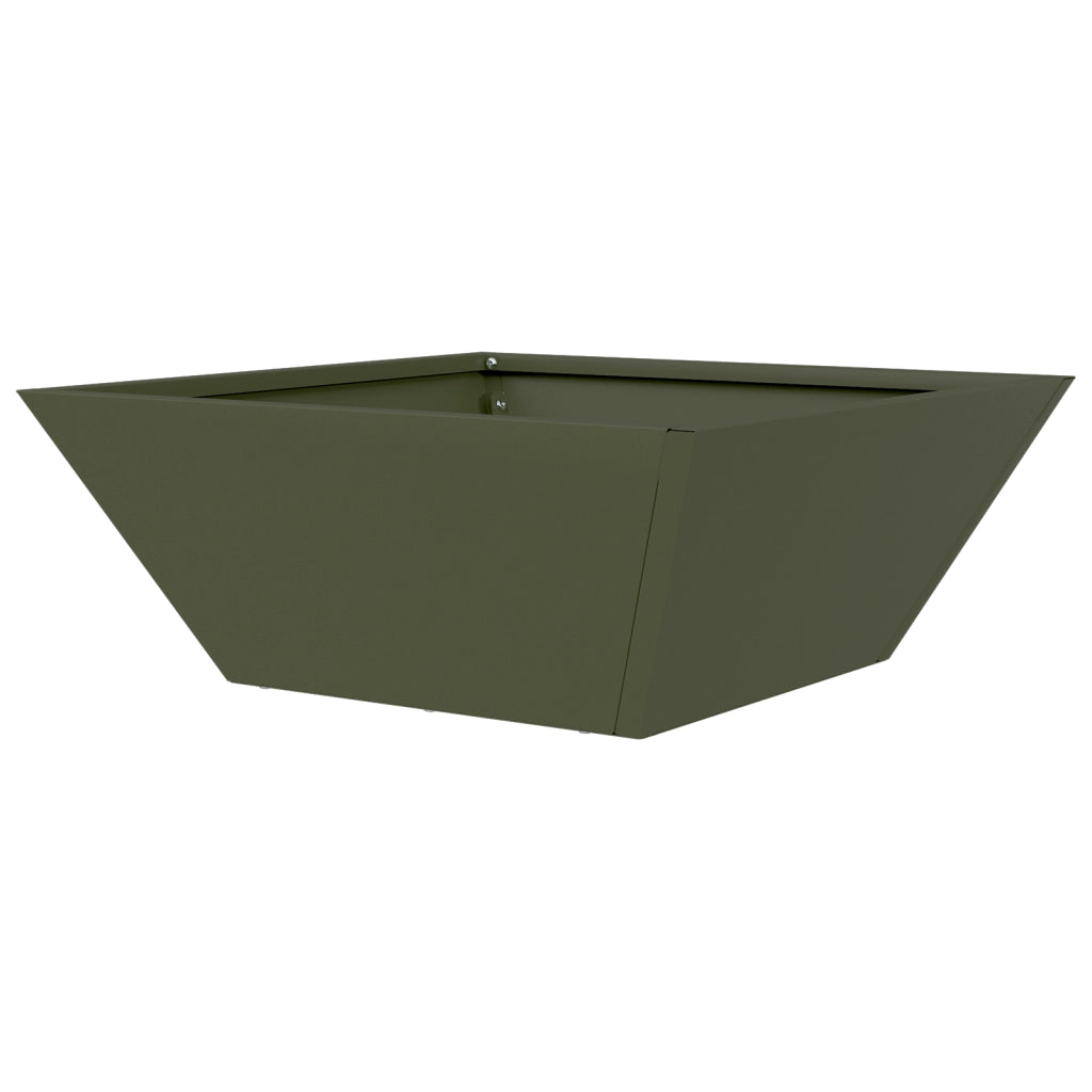 Fioriera in Metallo Verde Oliva Metallo 40 x 40 x 15 cm