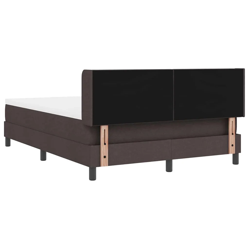 Letto a molle con testiera Marrone Scuro 200 x 160 cm Tessuto 3341177