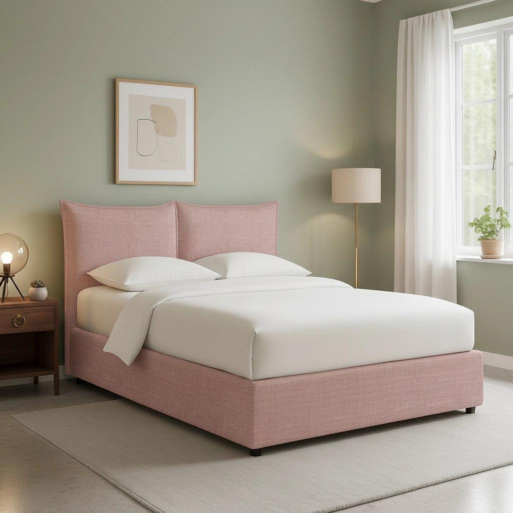 Newquay, Letto Singolo Sfoderabile Made in Italy, Rosa