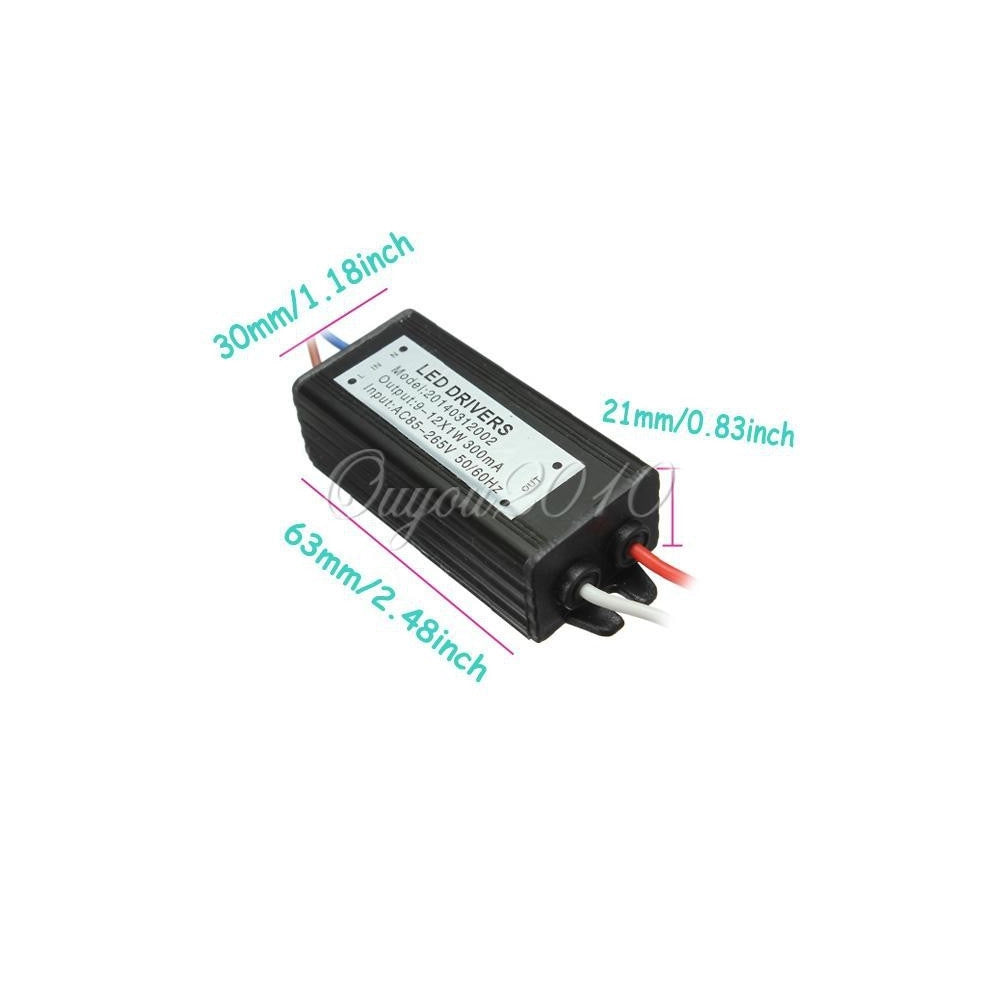 Trade Shop - Ricambio Led Driver 10w 20w 30w 50w Per Faro A Led Corrente Continua Alluminio -