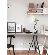 Trade Shop - Lampada Snodabile Da Scrivania Luce Tavolo Braccio Flessibile Orientabile Pinza - Verde
