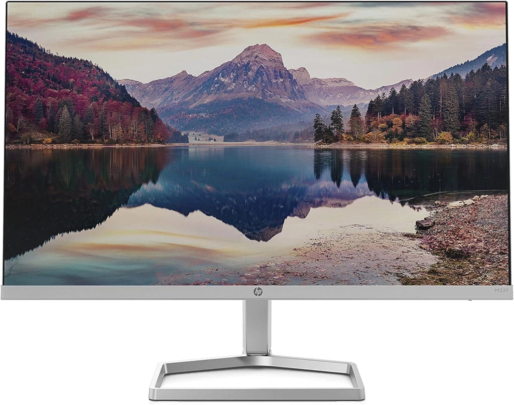 M22f FHD Monitor, Schermo da 21,5 Pollici Full HD, Risoluzione 1920 x 1080 Pixel con Tecnologia IPS ed EyeSafe, Micro-Edge, Antiriflesso, Tempo di Risposta 5 ms, HDMI 1.4 e VGA, Argento