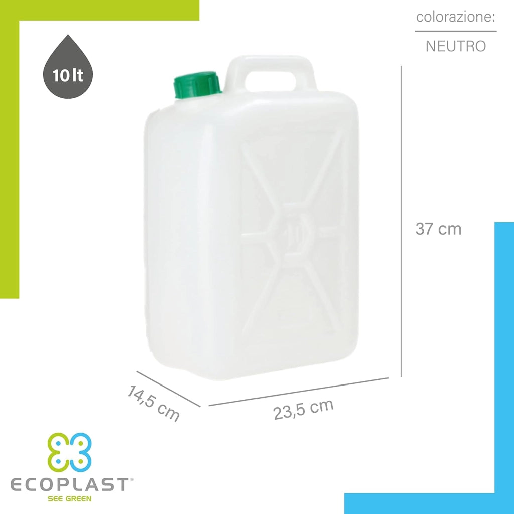 TANICA PER ALIMENTI Lt. 10 confezione 5 pezzi  - ECOPLAST