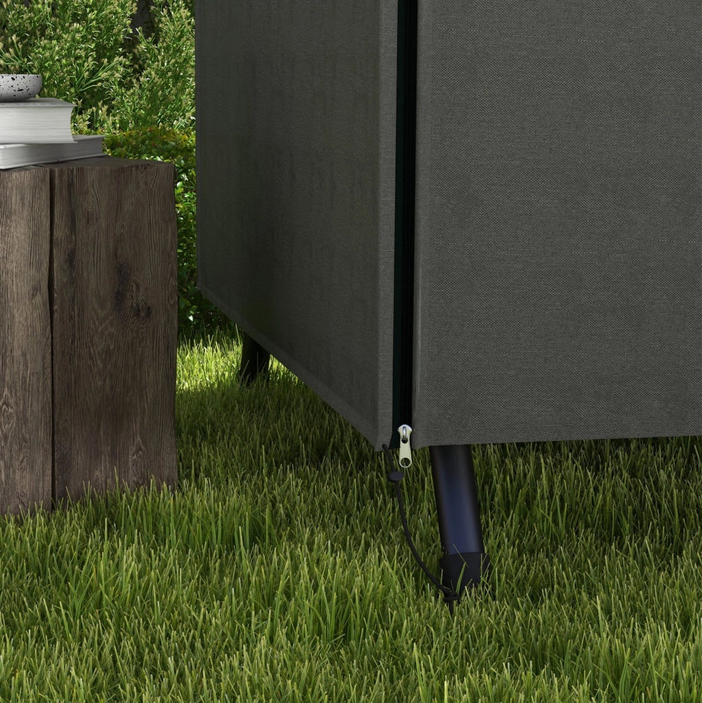 Copertura per dondolo da giardino 205x124x164 cm; in poliestere impermeabile grigio scuro