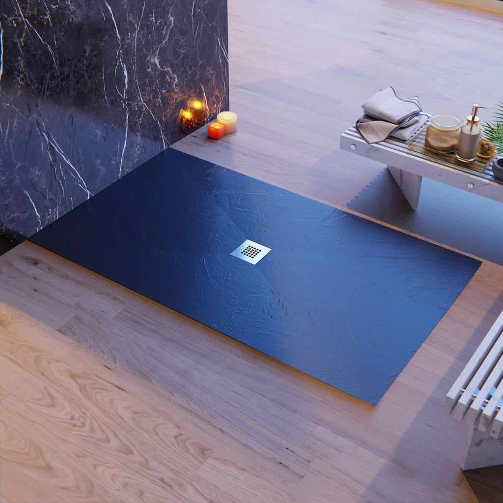 Piatto Doccia in Pietra 80x90 cm Bonussi Ardesia Stone Central Nero