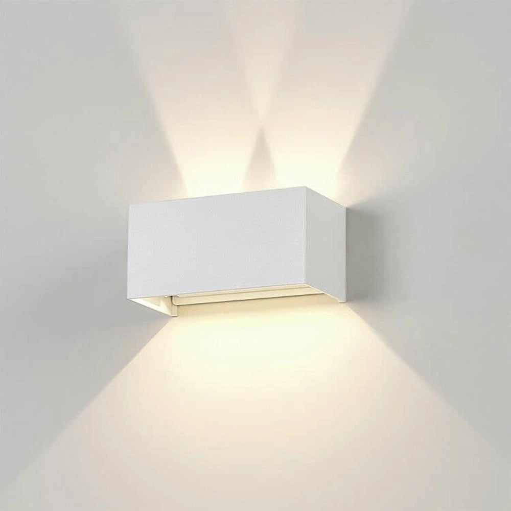 Applique LED rettangolare da Esterno 24W Fascio Luminoso Regolabile sopra e sotto IP65 luce naturale 4000K