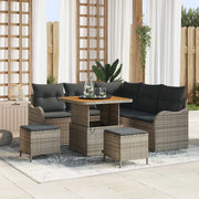 Set Divano da Giardino con cuscino 8 pcs Grigio polyrattan 3362263