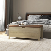 Contenitore con Cuscino Rovere Sonoma 105x40x45cm Multistrato