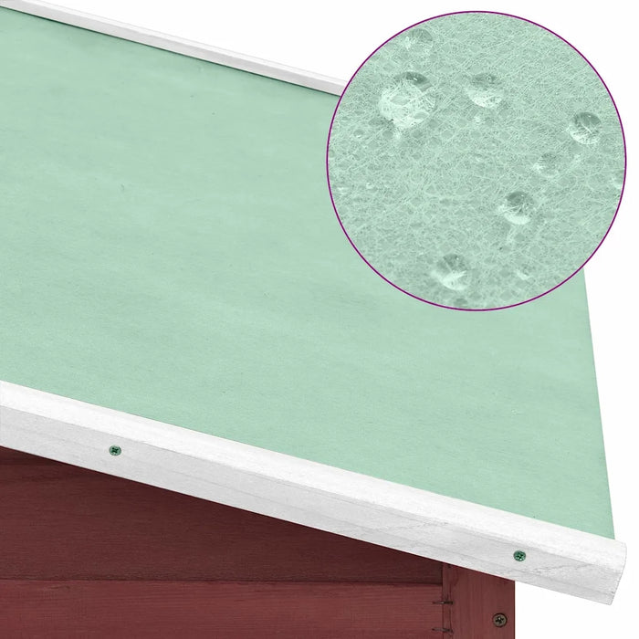 Pollaio con Casetta Nidificazione Mocha e Bianco in Legno Abete