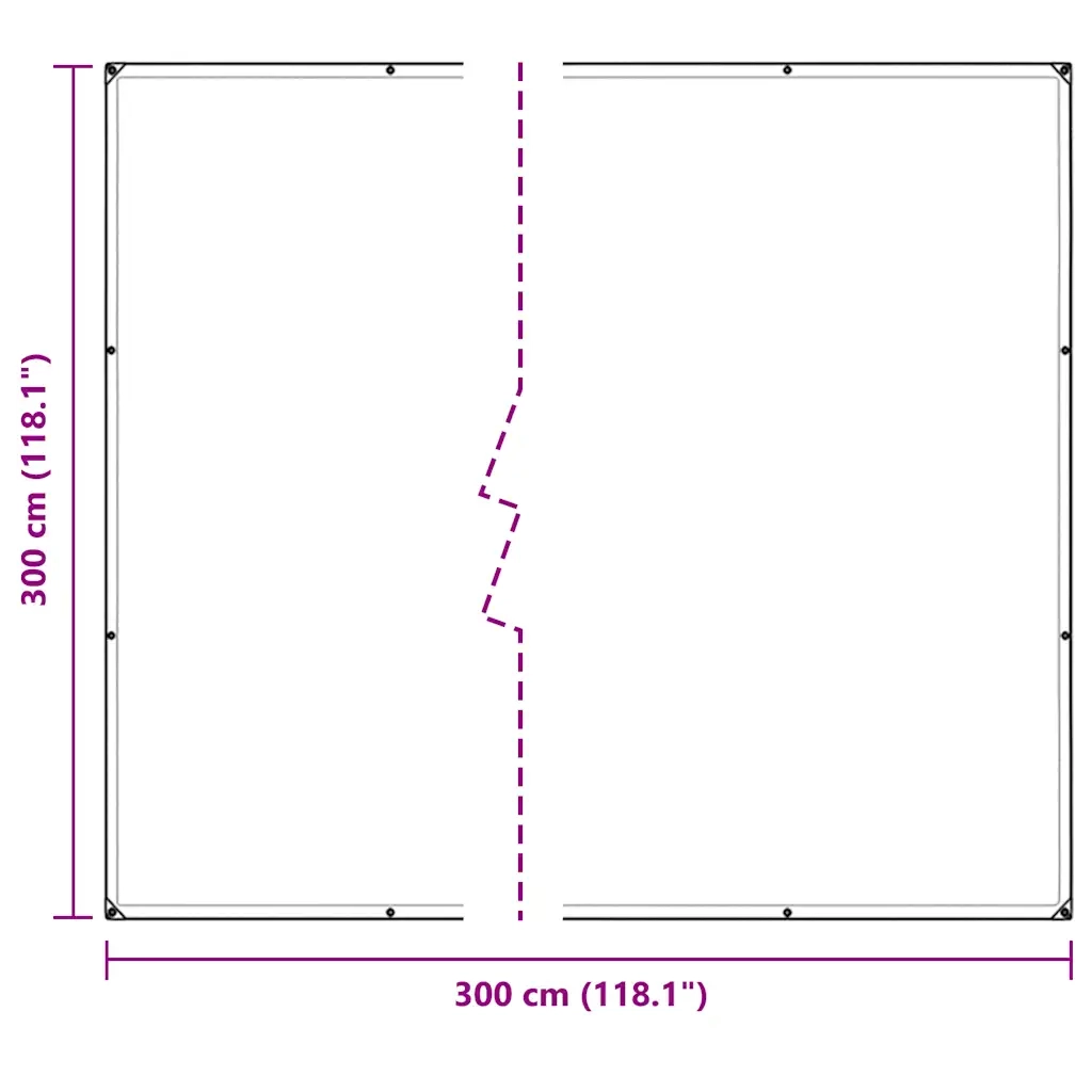 vidaXL Telone Trasparente con Occhielli 3x3 m in PVC