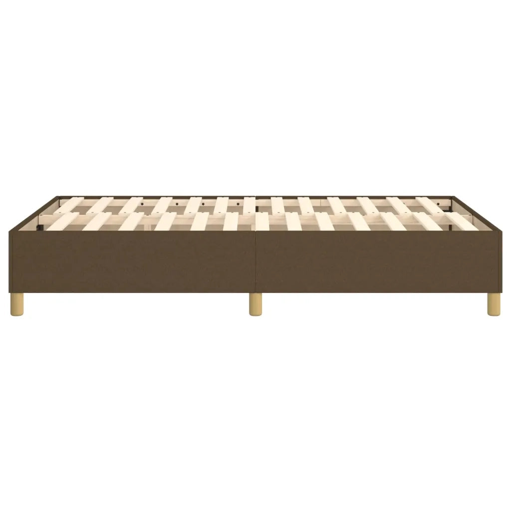 Struttura Letto a Rete a Molle-Giroletto Marrone Scuro 120x200 cm Tessuto 219922