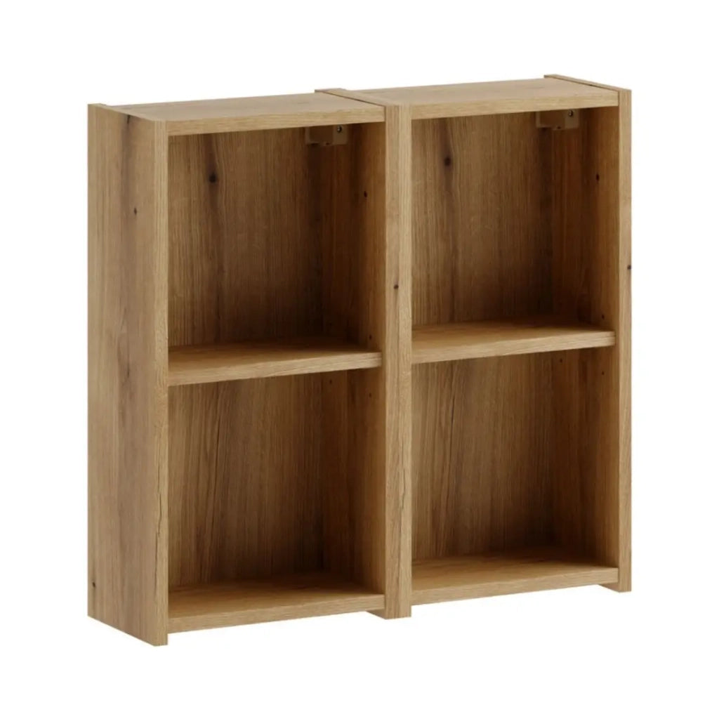 Mobile da parete VANO 60 cm – mobile sospeso in rovere chiaro con nicchie aperte