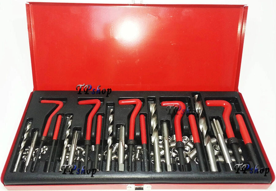 KIT RIPARAZIONE FILETTI ELICOIDI MASCHI RIPRISTINA FILETTATURE 131 PZ