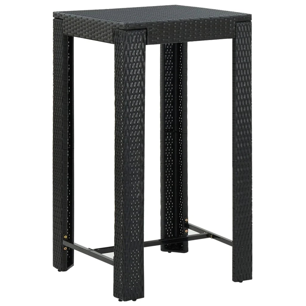 Set da bar da giardino in 3 pezzi con cuscini in polyrattan nero 02_0013368