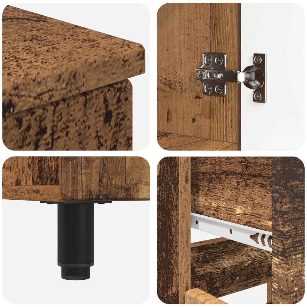 Mobiletto da bagno Legno antico 60 x 35 x 80 cm