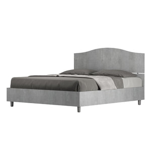 Letto Matrimoniale - DORES Dimensione Rete: 160x190, Tipologia Letto: Senza Rete, Colore: Grigio