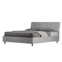 Letto Matrimoniale - DEMAS Colore: Grigio, Tipologia Letto: Con Rete e Contenitore, Tipologia Testata: Testata Inclinata, Dimensione Rete: 160x200