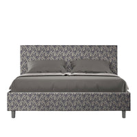 Letto Matrimoniale rivestito in Tessuto Era - ADELE Tipologia Letto: Con Rete, Dimensione Rete: 160x190, Colore: Blu