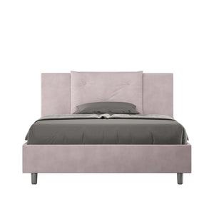 Letto alla Francese rivestito in Microfibra - APPIA Colore: Glicine, Dimensione Rete: 140x200, Tipologia Letto: Con Rete