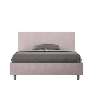 Letto alla Francese rivestito in Microfibra - ADELE Dimensione Rete: 140x200, Tipologia Letto: Con Rete e Contenitore, Colore: Glicine