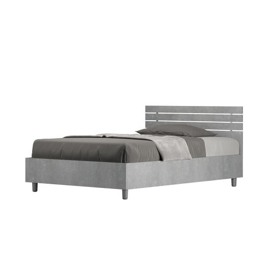 Letto una piazza e mezza - ANKEL Colore: Grigio, Dimensione Rete: 120x200, Tipologia Letto: Con Rete, Tipologia Testata: Testata Dritta