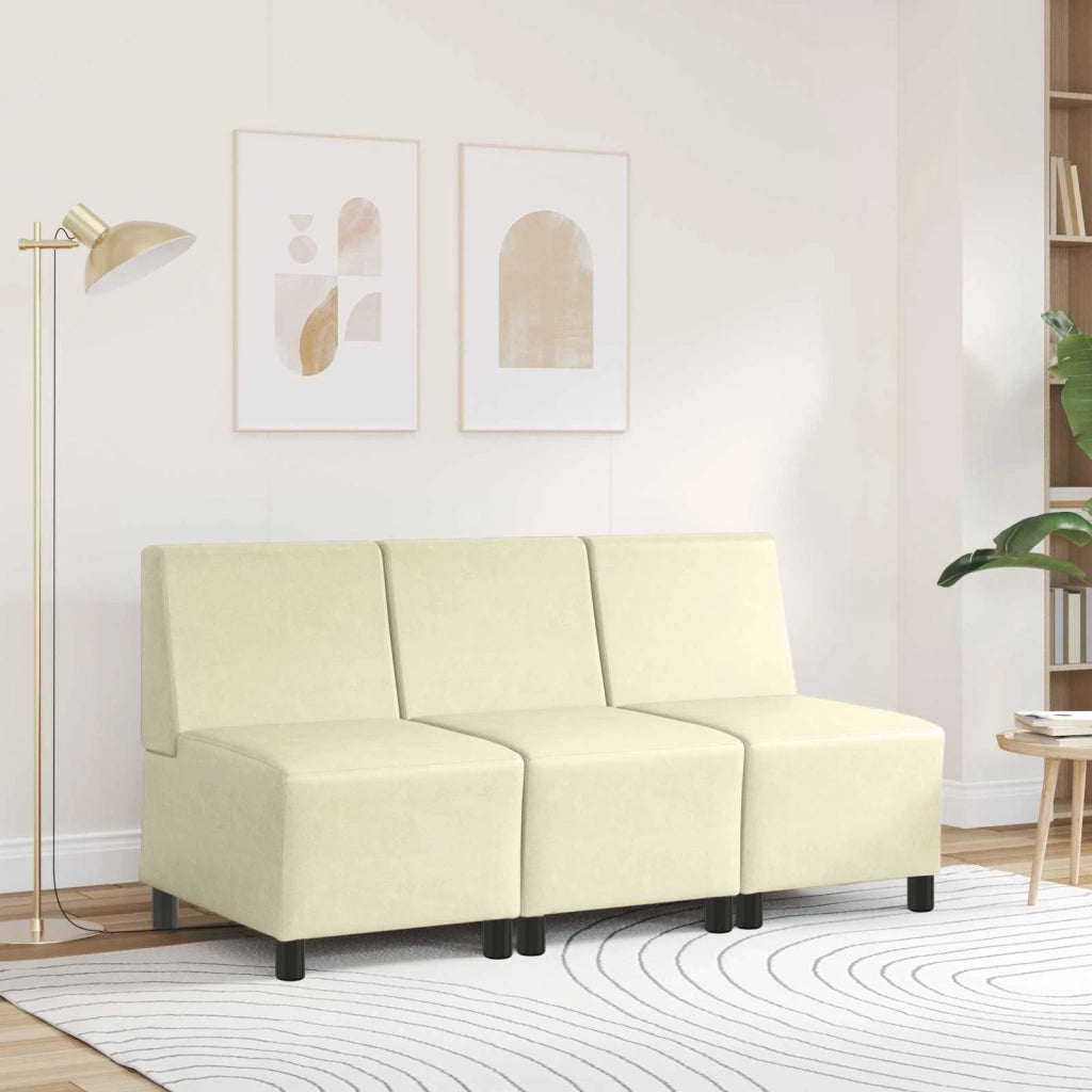 | Unità di Divano Modulare Senza Braccioli | Crema 55 x 74 x 82 cm 4108488