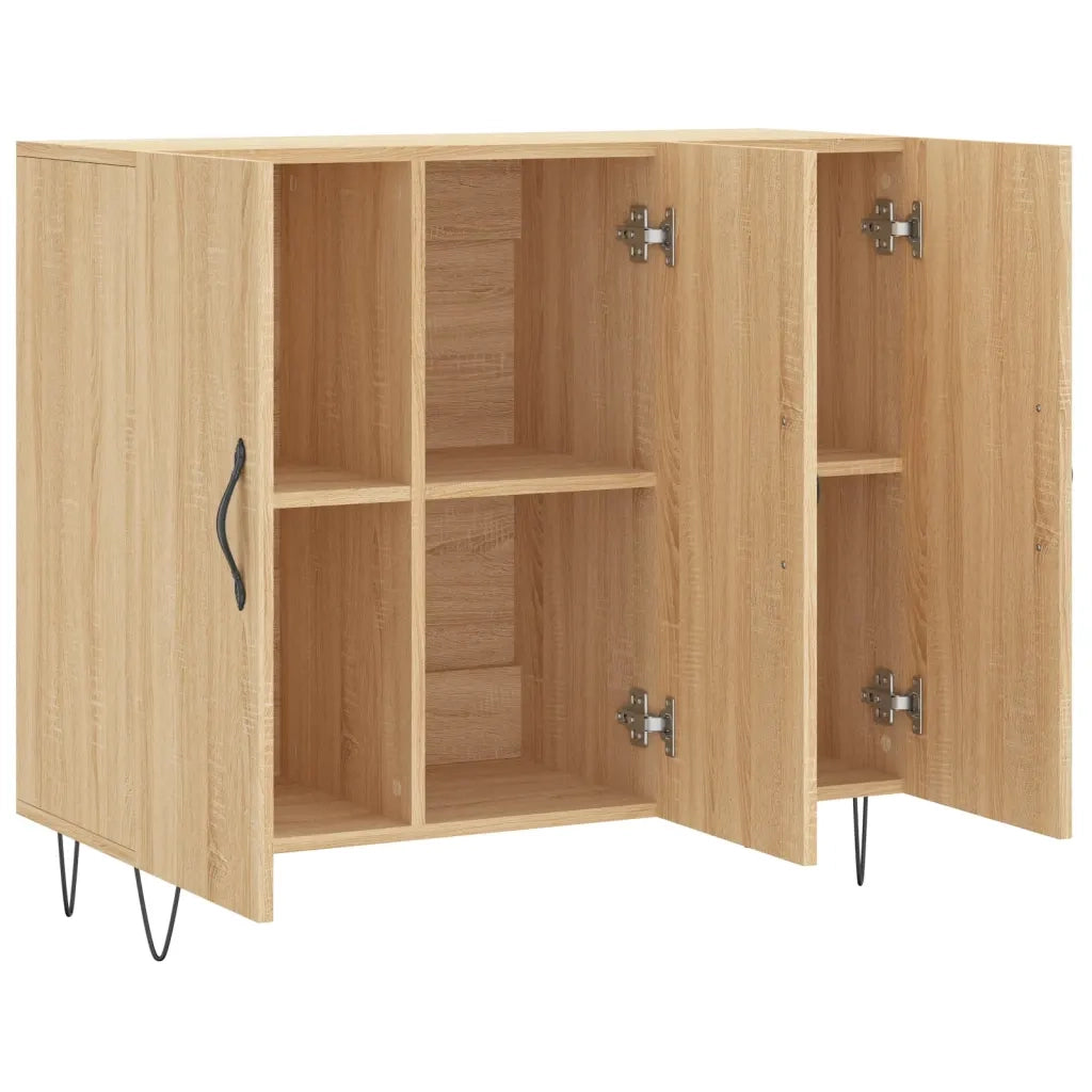 Credenza Rovere Sonoma 90x34x80 cm in Legno Multistrato