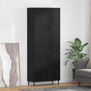Credenza-Buffet-Armadio da cucina Rovere nero 69,5 x 34 x 180 cm 236919