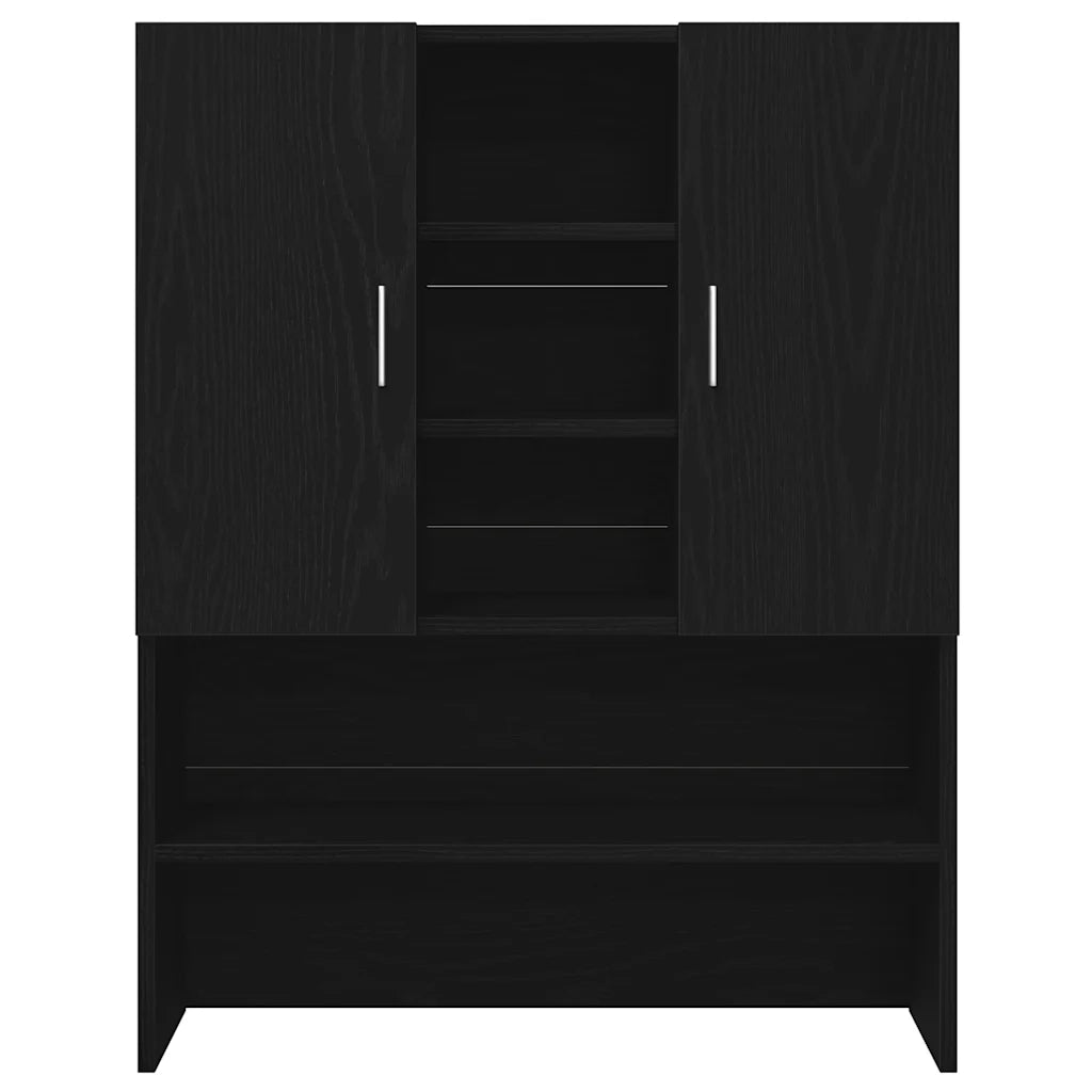 Mobile per Lavatrice Rovere Nero 70,5x25,5x90 cm CFW5243655