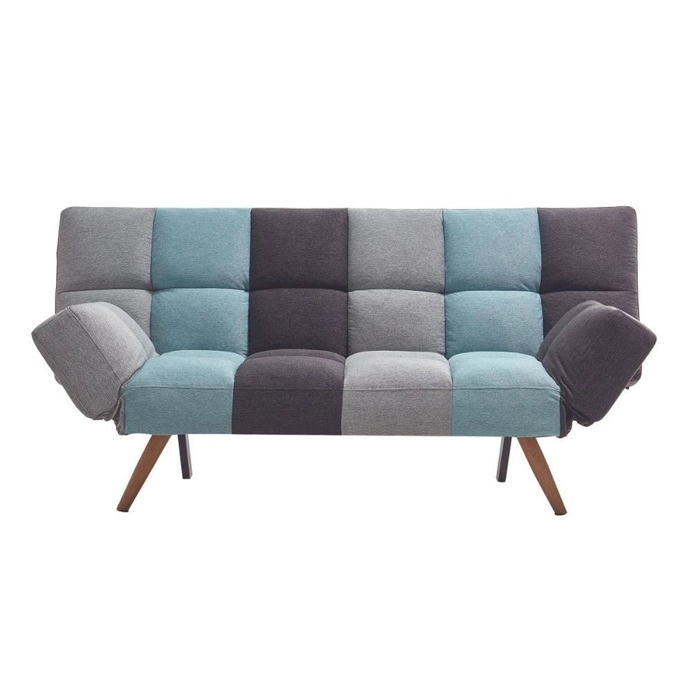 Divano con funzione letto e braccioli reclinabili Dube patchwork 181x81x86h