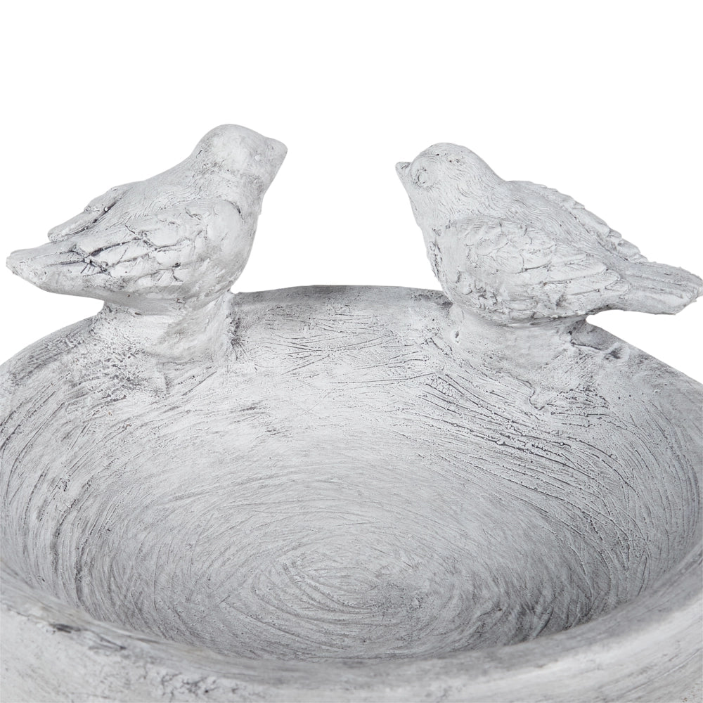 Fontana per uccelli MGO per giardino Accento decorativo all'aperto grigio