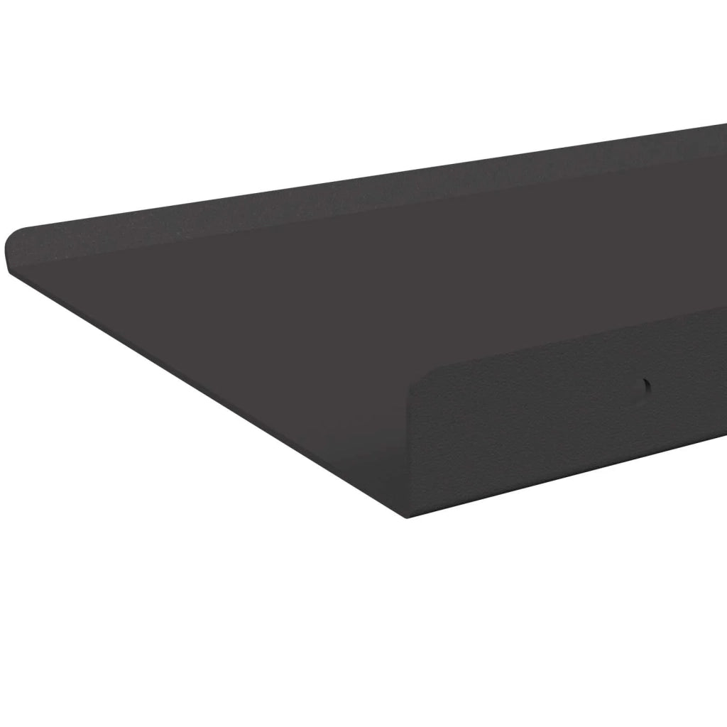 Mensola sospesa 4 pcs Nero 80 x 18 x 2,5 cm Acciaio 8004033