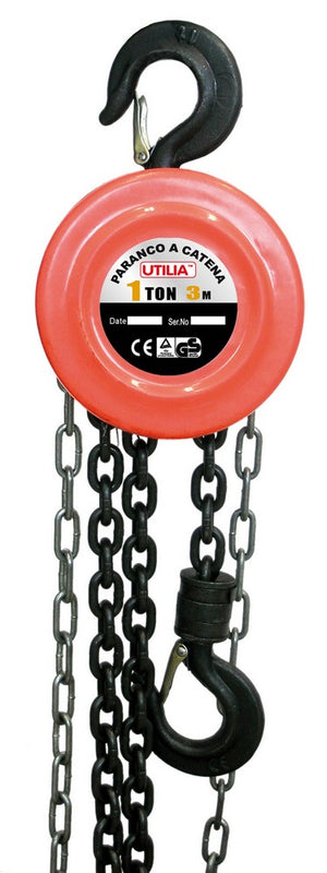 paranco a catena portata 1000 kg catena mt.3 cod:ferx.vit7990