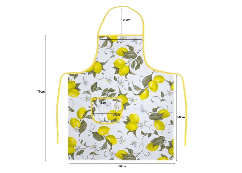 Pack 2 Pezzi Grembiule Alto Pettorina Cucina Chef Casa Con Tasche Cedro