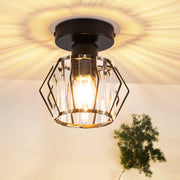 ZMH Lampada da soffitto plafoniera moderna cristallo nero E27 per uso interno