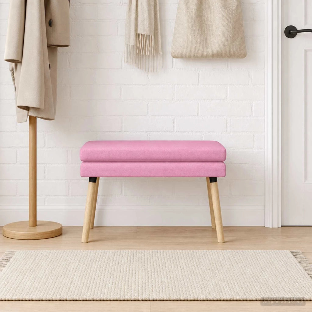 Panchina a doppio strato Rosa 80 x 40 x 47 cm Tessuto 42038443