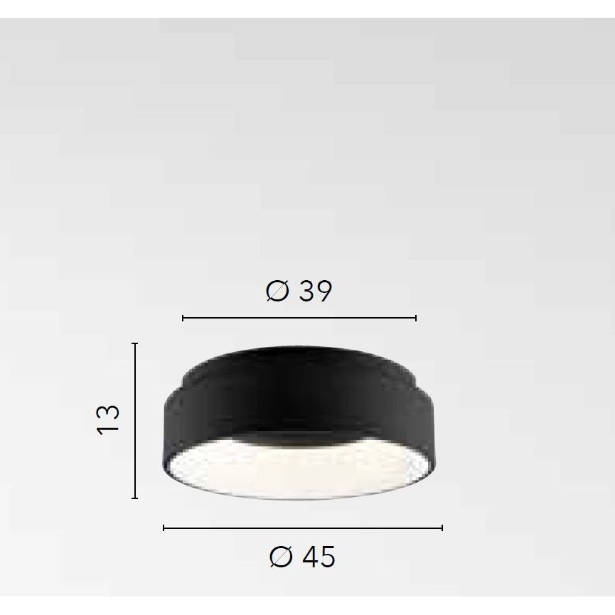 PLAFONIERA LED NOAH 40W 3-4-6500K D.45X13CM BIANC.