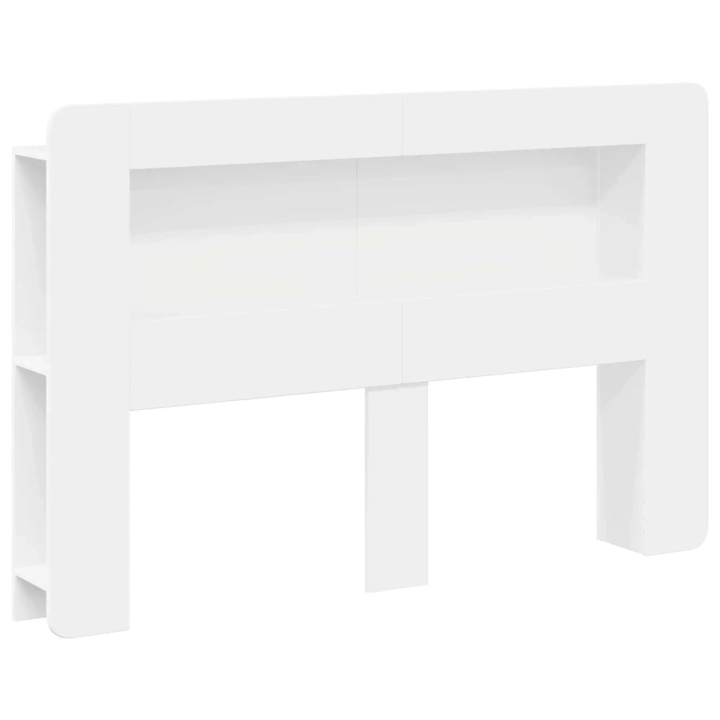 Testata del letto con archiviazione Bianco Legno ingegnerizzato 8001282