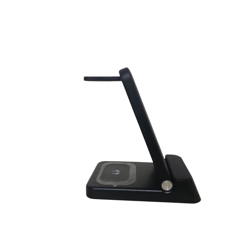 Trade Shop - Stazione Di Ricarica Magnetica Wireless 25w Pieghevole 4 In 1 Con Sveglia Orologio A60 -