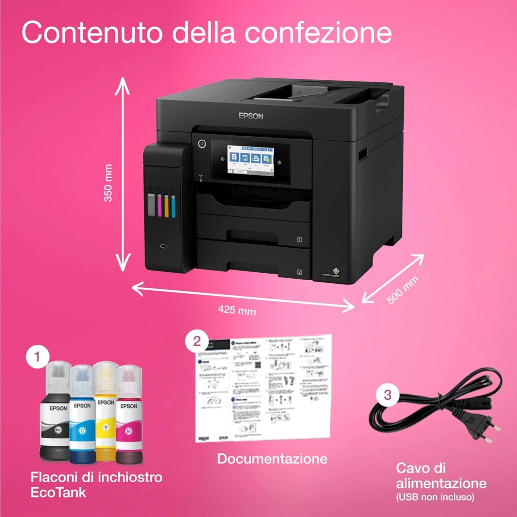 EcoTank ET-5855 Stampante multifunzione A4 Wi-Fi con serbatoi di inchiostro e fax