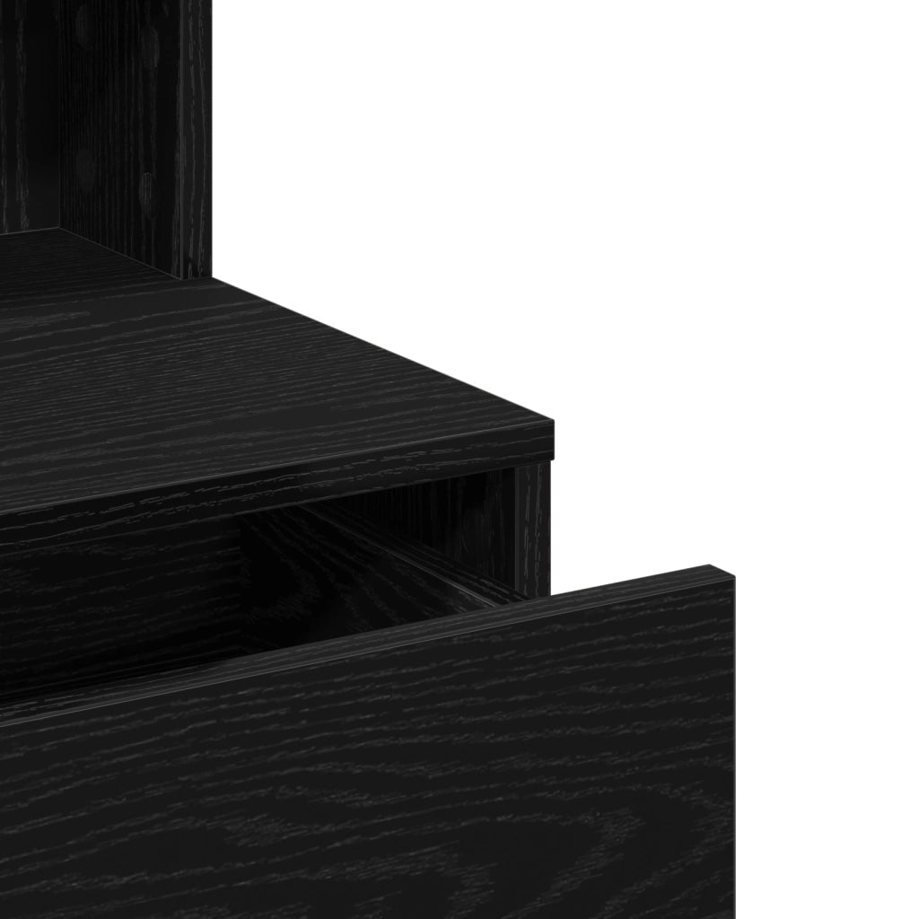 vidaXL Tavolo da Trucco con cassetto Rovere nero 80 x 41 x 134.5 cm