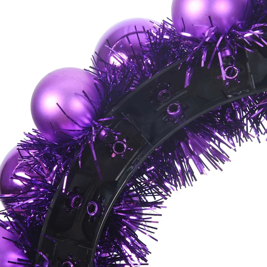 Corone di Palline di Natale 2 pcs Lillà 33 x 33 x 7 cm