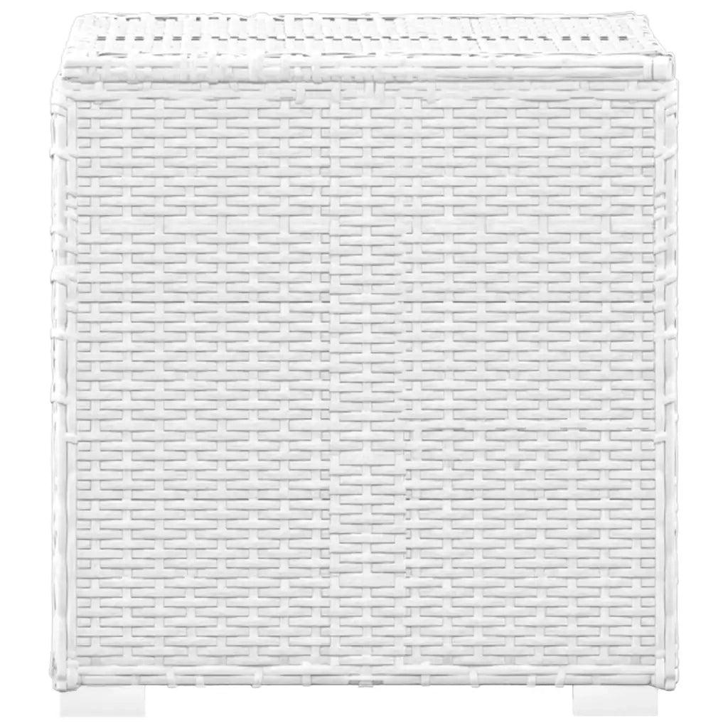 Lettini Prendisole con Tavolino 3 pz in Polyrattan Bianco cod mxl 23345