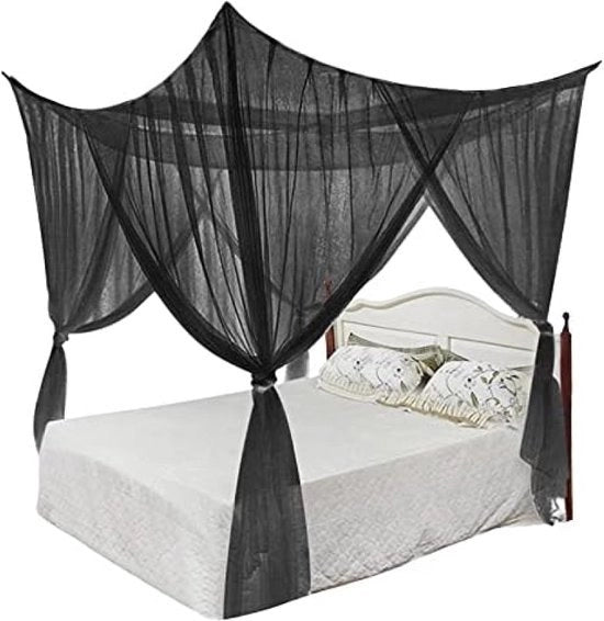 Insectennet quadrato per letto matrimoniale e letto singolo, rete molto fine per zanzare, dimensioni 210 x 190 x 240 cm